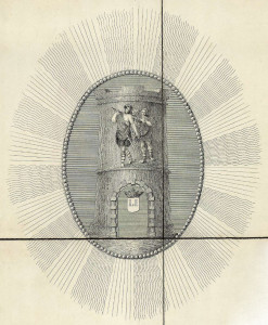 Грб Барањске жупаније на карти  Барањске жупаније из 1838. године